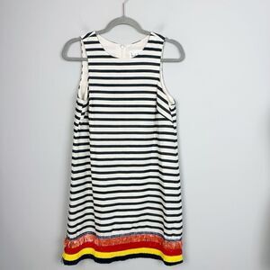 NICOLE MILLER NEW YORK | Stripe Mini Dress Multicolor Tassle Trim Women’s Size 2